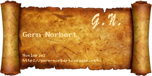Gern Norbert névjegykártya
