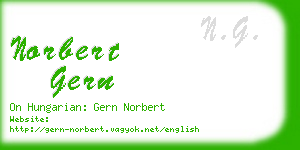 norbert gern business card